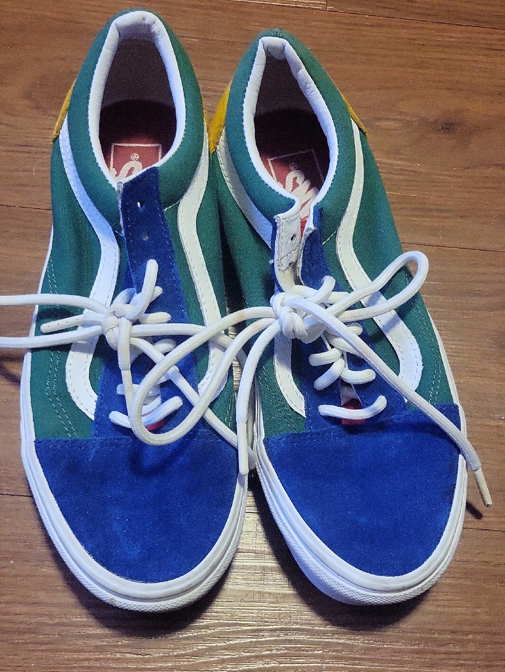 Vans Old Skool Sneakers in Blue, Green & Yellow